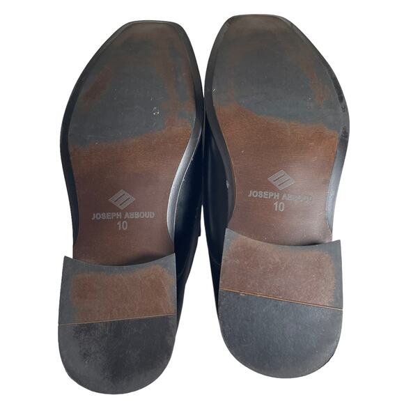 JOSEPH ABBOUD COLLECTION Mens Leather Slip On Loafer Black Size 10 Formal Career - Picture 6 of 8